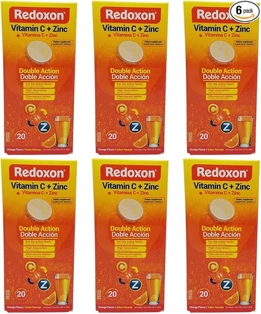 Redoxon Orange Effervescent Vitamin C 20 Tablets (6 Pack) 20 Count