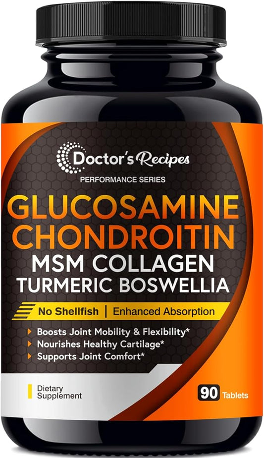 Doctor's Recipes Glucosamine Chondroitin MSM Turmeric 90 Tablets