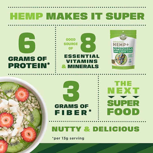 Manitoba Harvest Organic Hemp + Supergreens 7.5 Ounces 1)