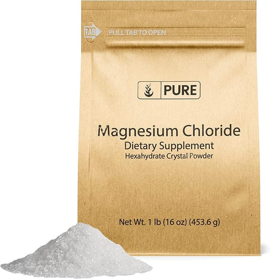 Pure Original Ingredients Magnesium Chloride (1 lb), Eco-Friendly Packaging, Crystal Powder, Magnesium Supplement