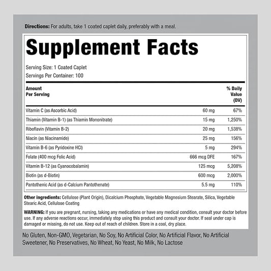 Piping Rock Vitamin B Complex 100 Coated