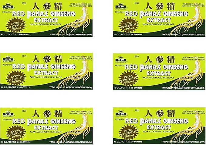 Royal King Red Panax Ginseng 30/10 6000mg (6 (6 Boxes)