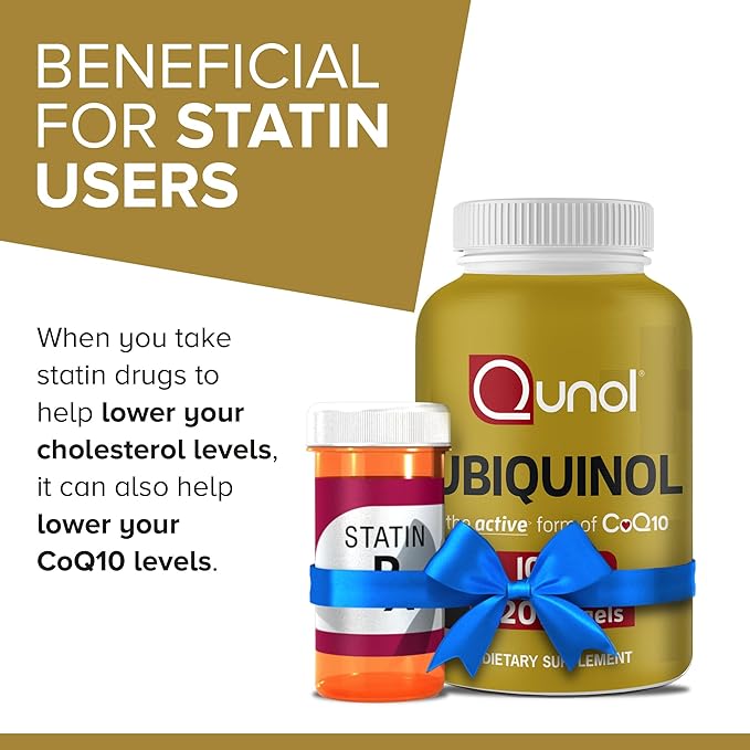 Qunol Ubiquinol CoQ10 100mg Softgels, Ubiquinol Q10, Antioxidant 120 Count