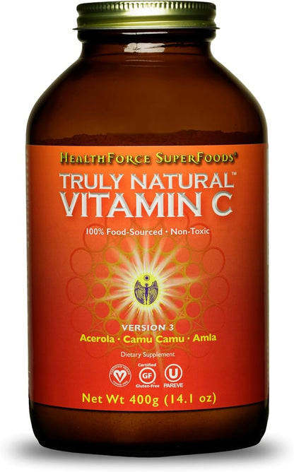 HEALTHFORCE SUPERFOODS Truly Natural Vitamin C 400 Grams, 67 Servings