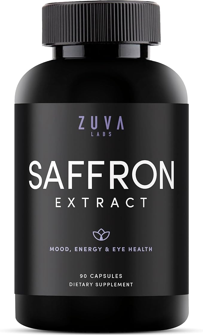 Saffron Supplements - 100% Pure Saffron Extract Mood Enhancer for Women and Men. Saffron Supplement with 90 Servings. Saffron Capsules for Eye Health