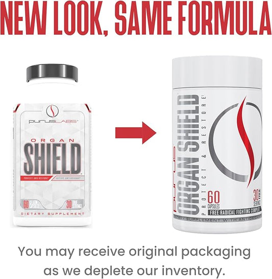 Purus Labs Organ Shield Active Antioxidant 30 Servings, 60 Gelatin