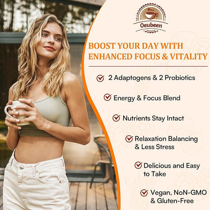 Mushroom Coffee - Mushroom Coffee Organic with 11 Superfood Mushrooms, Includes Lion's Mane, Reishi, Chaga, Cordyceps and Adaptogens, Mushroom Supplement for Energy, Focus, Memory and Immunity - 5.3oz