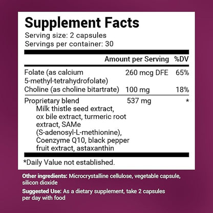 Dr. Berg Liver Cleanse Detox Capsules w/Unique Blend of Milk Thistle, Ox Bile & Folate - Liver Supplement Includes Turmeric, Black Pepper & Choline - 60 Capsules