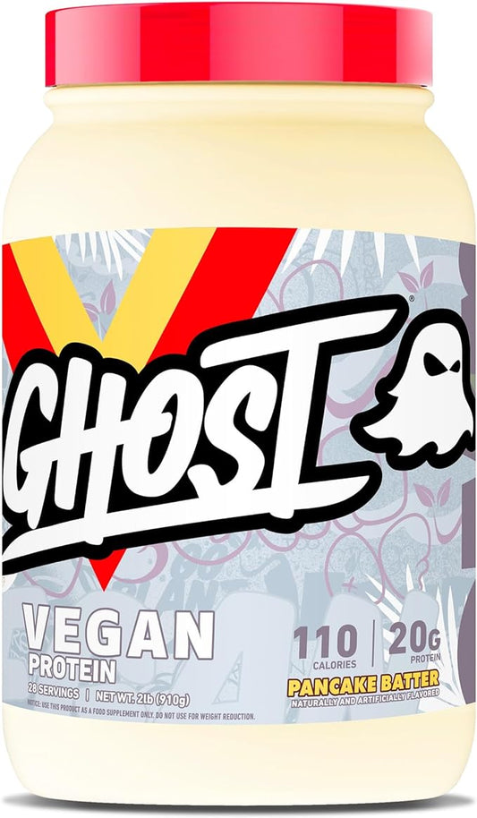 GHOST Vegan Protein Powder, Pancake Batter 2lb, 20g 20g of