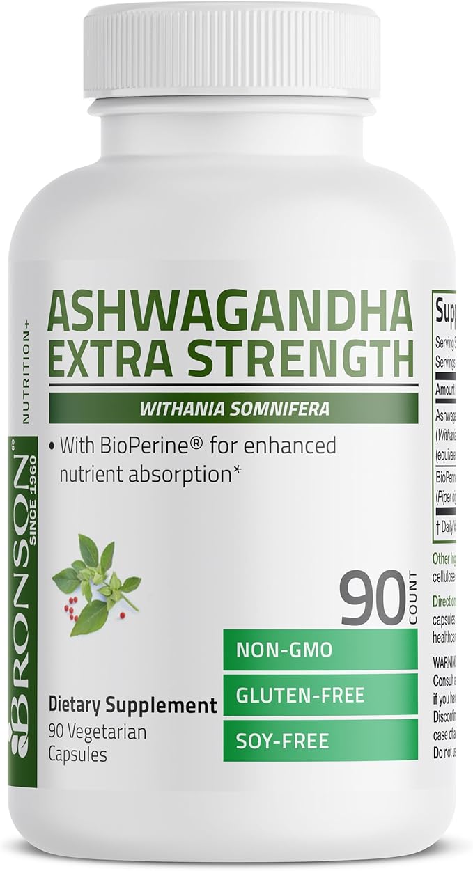 Bronson Ashwagandha Extra Strength Stress & 90 Vegetarian