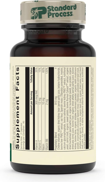 Standard Process Albaplex - Immune Support, Kidney Support, and Liver Support with Vitamin A, Vitamin C, Niacin, Vitamin B6, Oat Flour, Spanish Moss - 90 Capsules