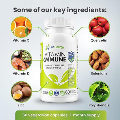 17 in 1 Immune Support Supplement | Immune Boost with Vitamin C, Vitamin D, Vitamin A, Zinc, Quercetin, Turmeric, Green Tea, Selenium | Daily Immunity Support Supplement for Adults - 60 Count (2)