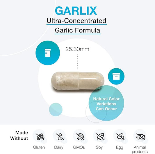 XYMOGEN GarliX - Ultra-Concentrated Garlic Supplement (90 Capsules)