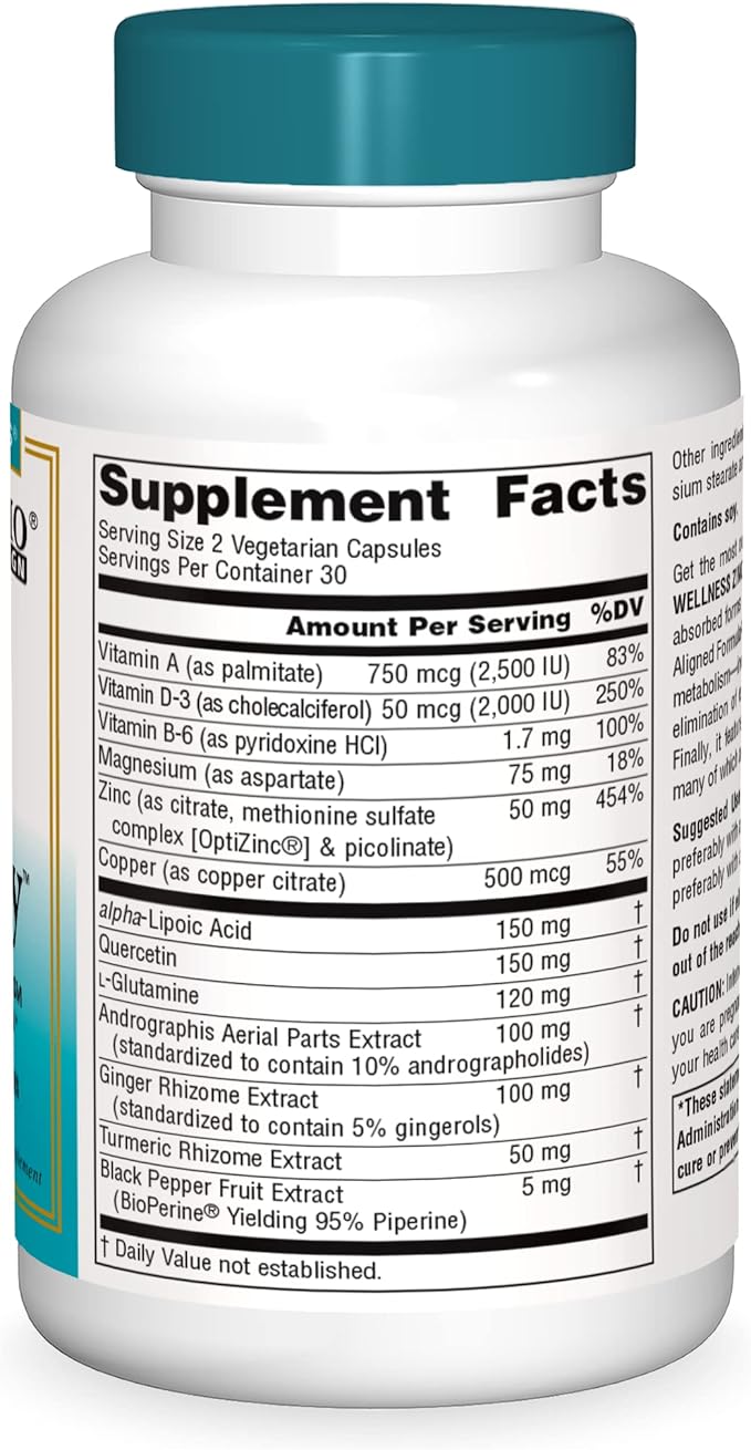 Source Naturals Wellness ZincMunity, Supports Zinc 50 mg 60 Vegetarian