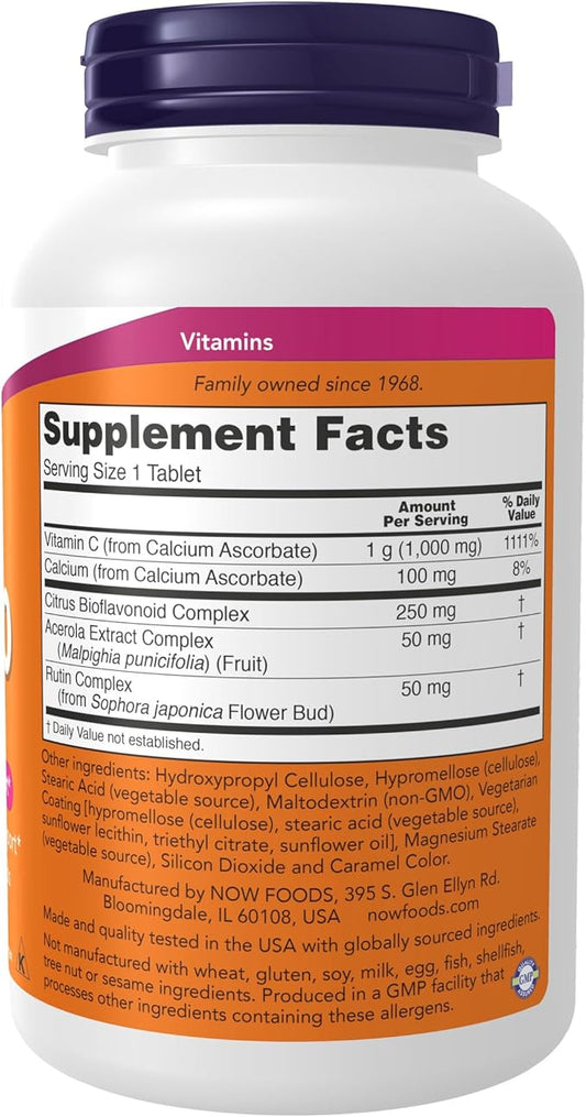 NOW Supplements, Vitamin C-1000 Complex 250 mg 180 Tablets