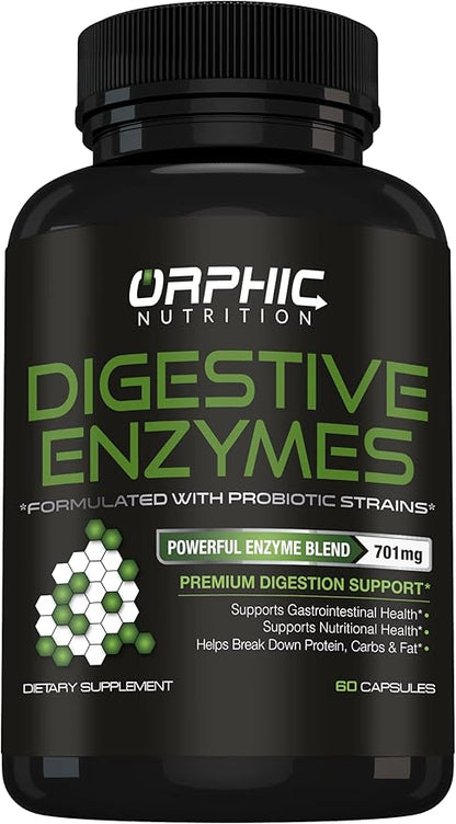 ORPHIC NUTRITION Digestive Enzyme 60 Capsules