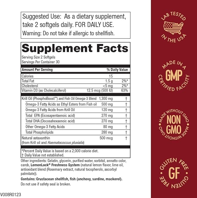 Purity Products Krill Omega 50 (Krill 1000mg + 500mcg + 200mg + 500 IU) 60 Mini