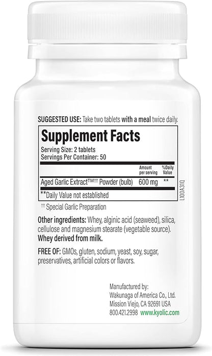 Kyolic Aged Garlic Extract Formula 100, 100 Tablets