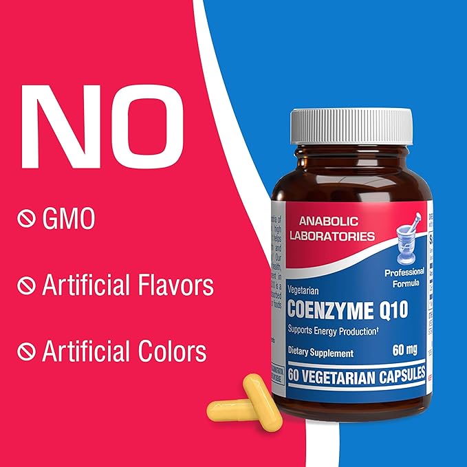 Anabolic Laboratories CoQ10 60mg Capsules 60 Coenzyme Q10 Supplements CoQ10 for