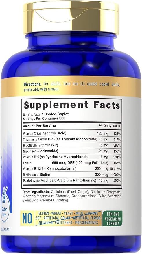 Carlyle Vitamin B Complex plus Vitamin C 300 Caplets