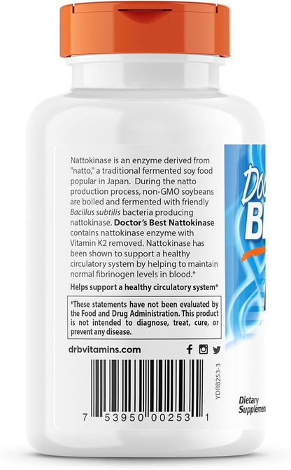 Doctor's Best Nattokinase, Non-GMO, Vegan, Gluten 270 Veggie