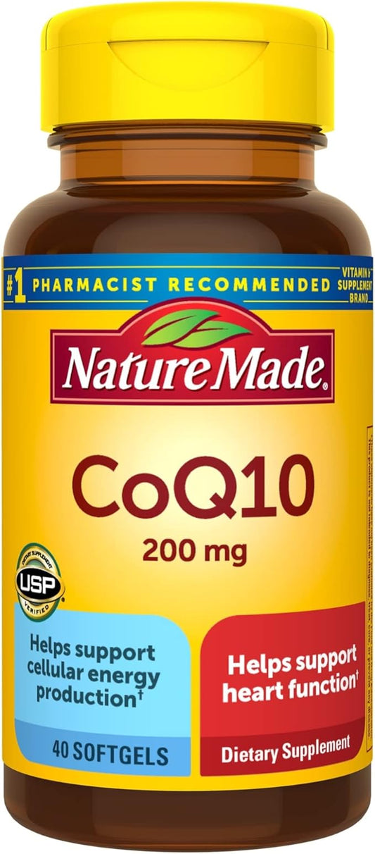 Nature Made CoQ10 200mg, Dietary Supplement 40 Softgels, 40 Day