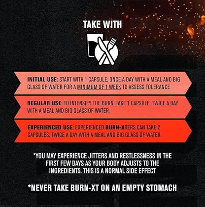 Jacked Factory Burn-XT Clinically Studied Fat Burner & Weight Loss Supplement - Appetite Suppressant & Energy Booster - with Acetyl L-Carnitine, Green Tea Extract and More - 120 Natural Diet Pills