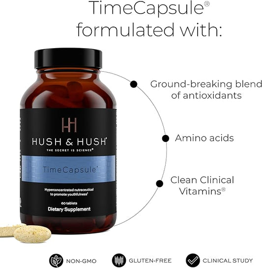 Hush & Hush TimeCapsule Multivitamin, Women's B12, Vitamin 60 Tablets