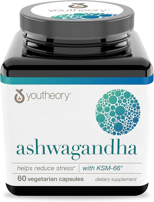 Youtheory Ashwagandha - 1,000 mg - 60 Vegetarian