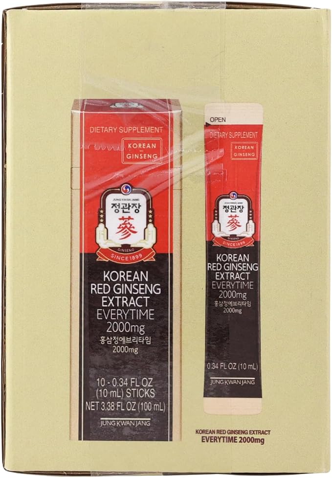 JungKwanJang Ginseng Everytime Extract Stick 2000mg, Brain 60 Count