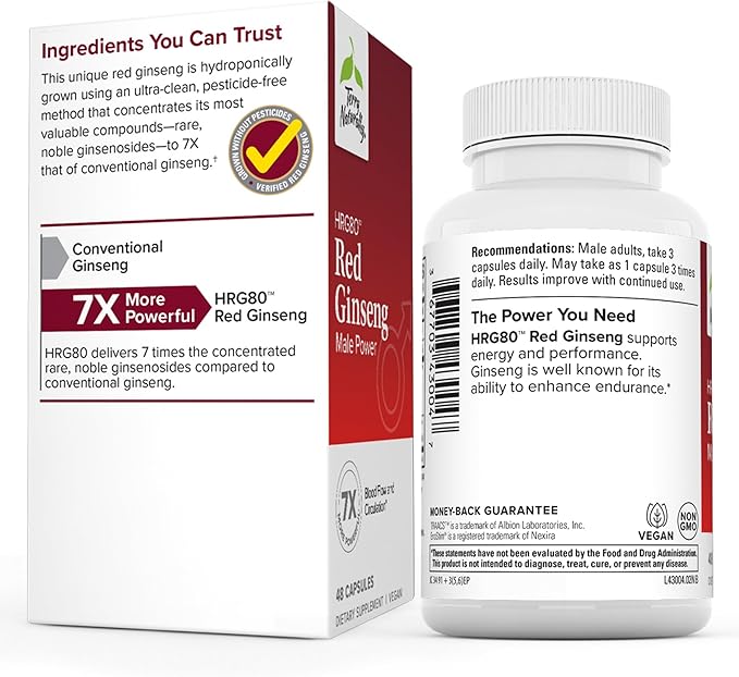 Terry Naturally HRG80 Red Ginseng Male Power 48 Capsules 16 Servings