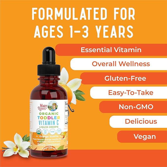 MaryRuth Organics Toddler Vitamin C Drops 1-3 Years 30 Servings