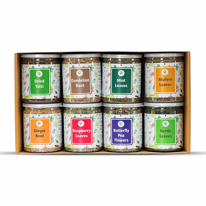 Loose Leaf Tea Set 450 Servings 8 teas 100% Natural