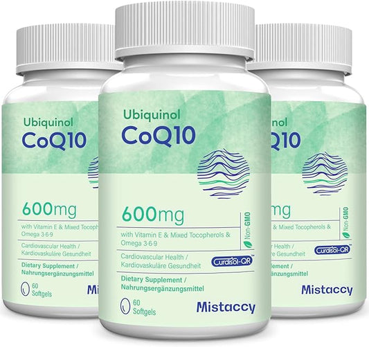 CoQ10 600mg Softgels CoQ10 Ubiquinol 3 6 6 9 9 | 180 Soft