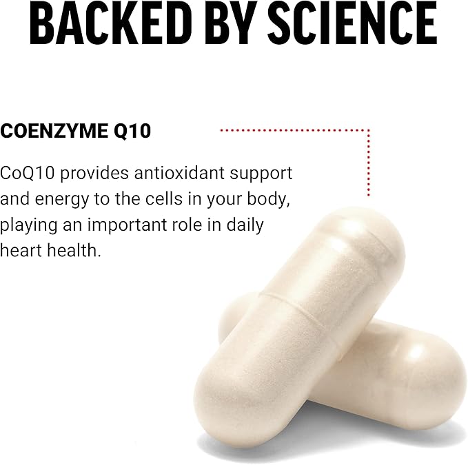 FORCE FACTOR CoQ10 100mg, Coenzyme Q10 10, Vegan, 60 Vegetable