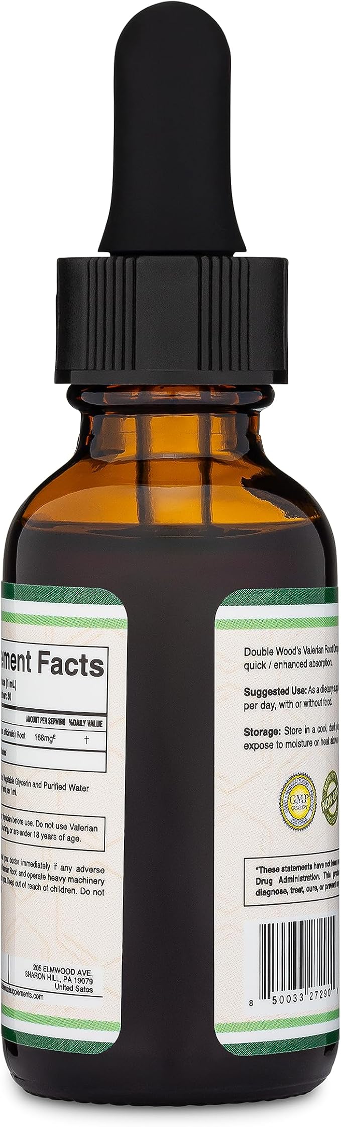 Valerian Root Drops for Sleep 168mg - 1 FL 30 Servings