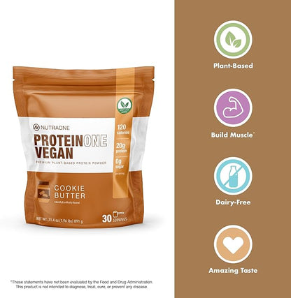 NutraOne ProteinOne Vegan Plant-Based Protein Powder