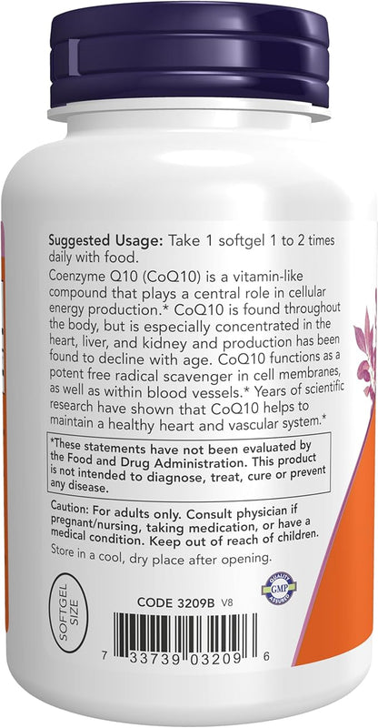NOW Supplements, CoQ10 (Coenzyme Q10) 100 150 Softgels
