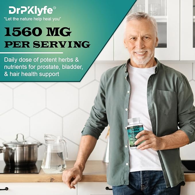 Internist Recommended, 30 yrs Exp. : Saw Palmetto, Nettle Root, Pumpkin Seed Oil, Cranberry, Pygeum Africanum,D-Mannose, Hibiscus,Lycopne: 1560 mg:Bladder, Prostate & Hair Health.