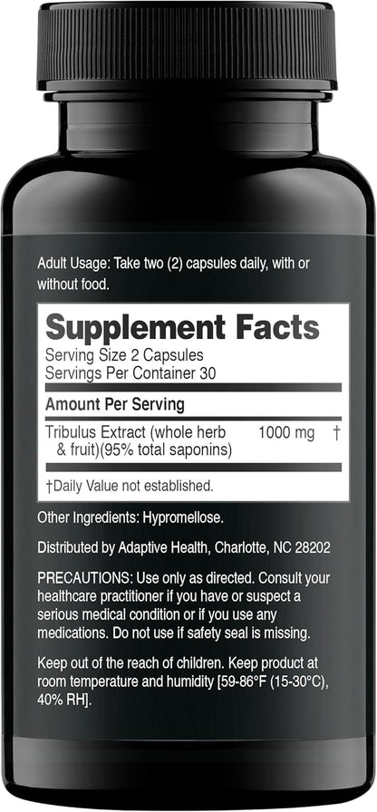 Nugenix Essentials Tribulus Terrestris for Men Extract - 95% Total Saponins, 1000mg High Potency, Extra Strength, 60 Count