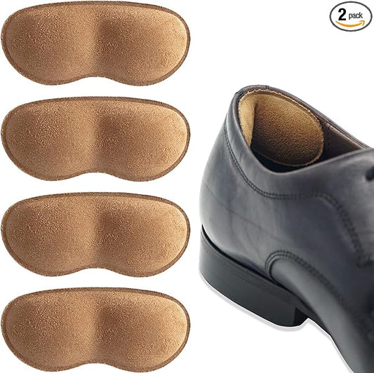 Dr.Foot Heel Grips for Men and 2pairs(Brown)