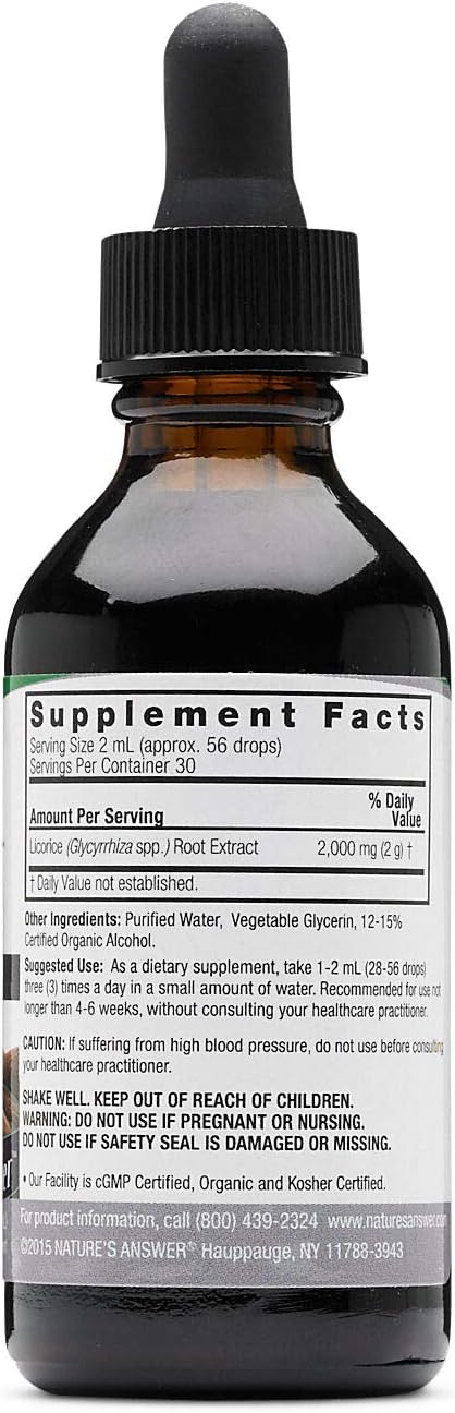 Nature's Answer Licorice Root Supplement 2000 2oz Low-Alcohol
