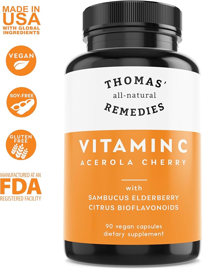 Thomas' all-natural Remedies Vitamin C 90 Capsules