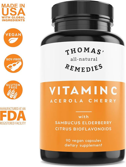 Thomas' all-natural Remedies Vitamin C 90 Capsules