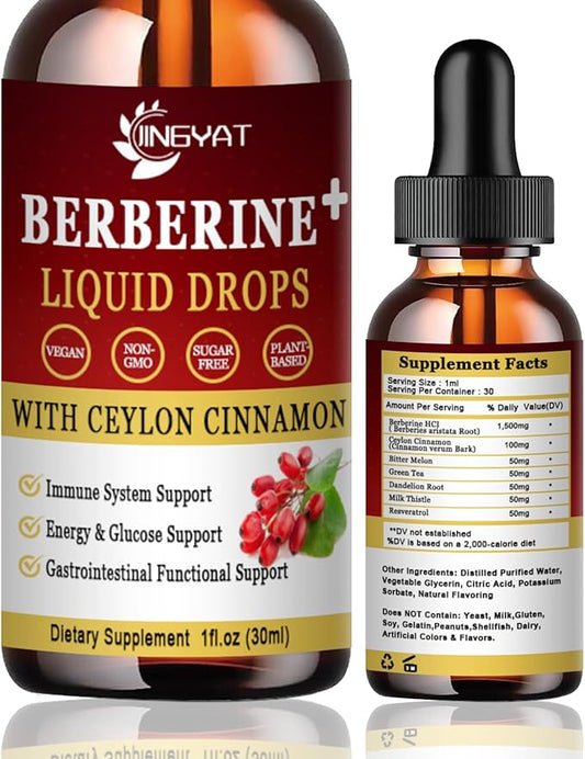 Berberine Liquid Drops 1500mg, Liposomal Berberine