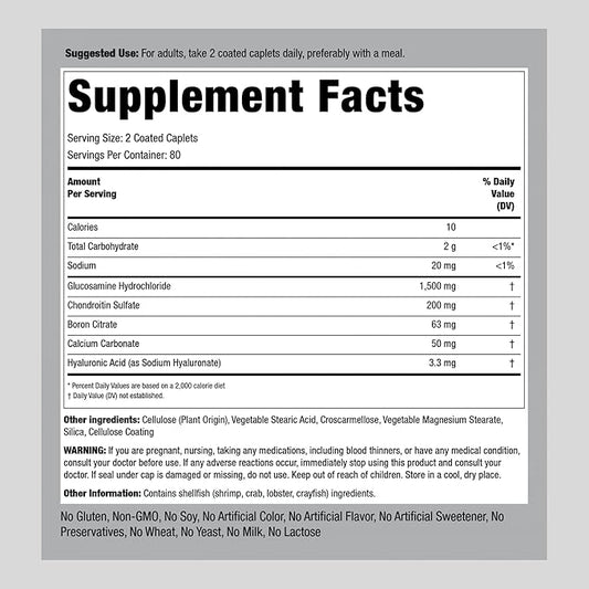 Piping Rock Glucosamine Chondroitin 160 Caplets