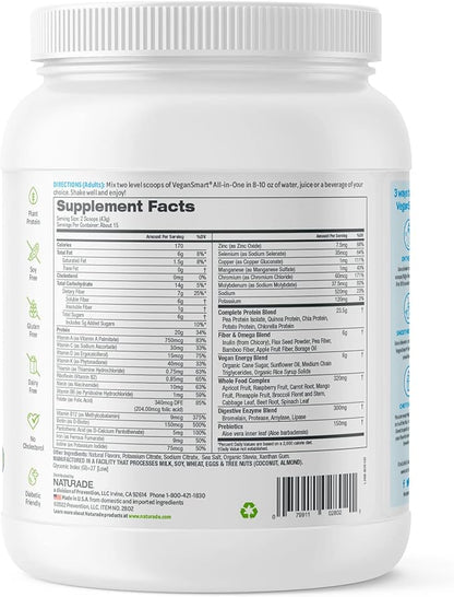 Vegansmart Naturade Plant Based Vegan Protein Powder (15 Servings)