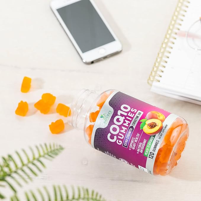 CoQ10 100mg Gummies Q10 Supplement, CoQ10 Gummies Q10 Gummy 120 Count Q10 Vitamins