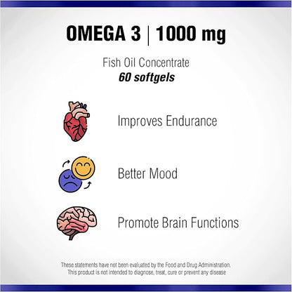 Omega 3 1000mg Fish Oil 60 3 Fish