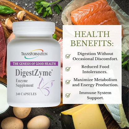 Transformation Enzymes Natural DigestZyme Supplement Formula 240 Cap